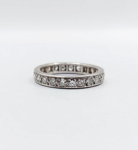 Alliance américaine Art Déco Platine et 0,66 carats de diamants 58 Facettes A06233