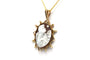 Pendentif Pendentif Art Déco en or jaune serti de perles, camée coquillage et diamants (+-0.028ct) 58 Facettes 22704