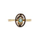 Bague 51 Petite bague Art Nouveau or jaune et pierre verte (circa 1910) 58 Facettes A06017