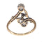 Vintage Belle Epoque diamond toi et moi engagement ring