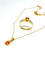 Pendentif Parure 2 pièces en or jaune 18 carats, diamants et citrines 58 Facettes
