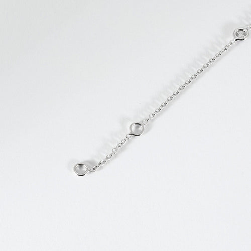 Bracelet Bracelet 5 diamants en or blanc 18K 58 Facettes