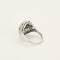 Bague 54 Bague dôme Art Déco en or blanc, cabochon de péridot et rubis 58 Facettes MB2