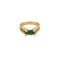 Bague 53 Bague en or jaune, émeraude et diamants 58 Facettes HAV0924