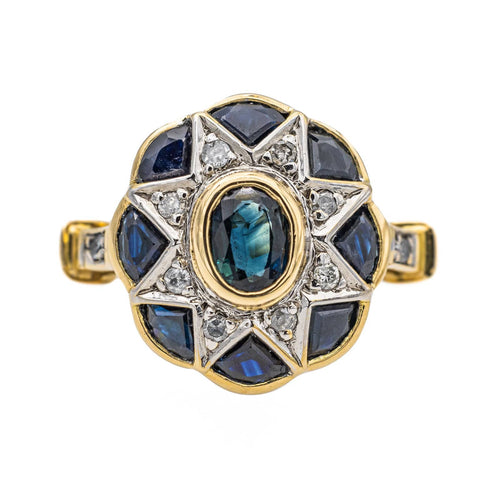 Bague 53 Bague Or jaune Saphir, Diamant 58 Facettes 2662685CN