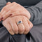 Bague 53 Bague jonc or gris, saphir et diamants 58 Facettes EB2