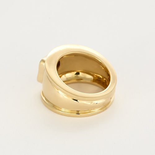Bague 52 Bague bandeau en or jaune et citrine 58 Facettes VAN0701