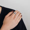Bague 54 Bague or blanc saphir bleu diamants 58 Facettes