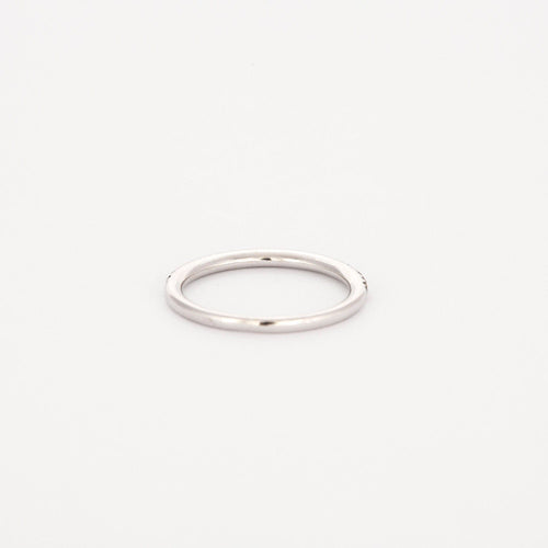 Bague 56 Demie alliance or blanc diamants bruns 58 Facettes 311919