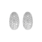 Paire de Demi-Créoles en or blanc et diamants