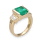 Bague 50.5 Bague Emeraude et diamants baguettes en or jaune 58 Facettes