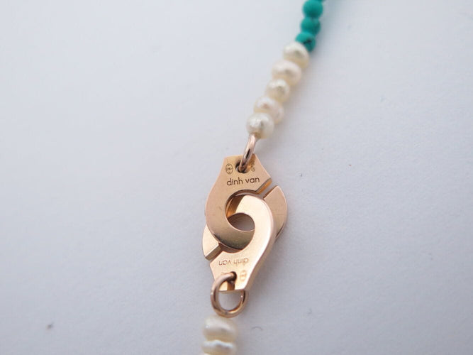 Collier collier pendentif DINH VAN menottes r8 en or rose 18k   links 58 Facettes 272256