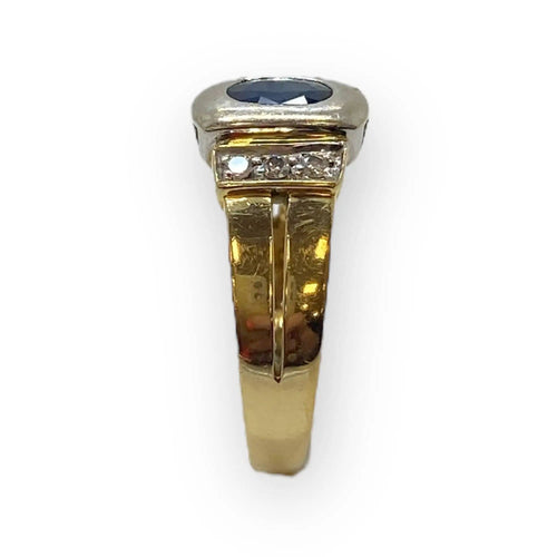 Bague 54 Bague or, saphir et diamants 58 Facettes 330076349