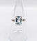 Bague 53 Bague cocktail art déco or blanc aigue marine 58 Facettes A05346