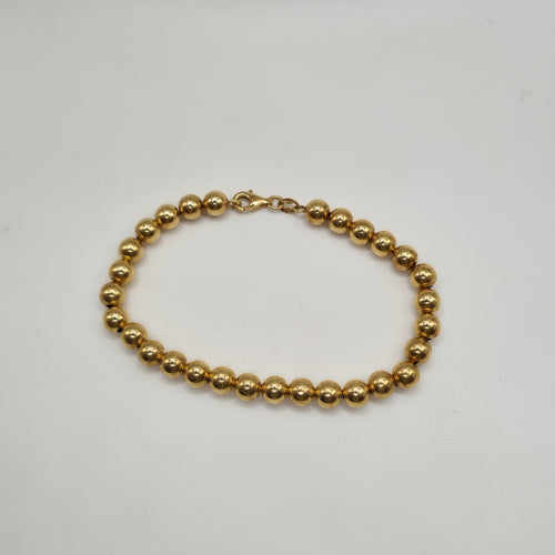 Bracelet Bracelet boules or jaune 18 carats 58 Facettes