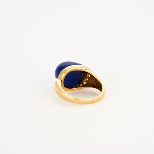 Bague 46 Bague or jaune et lapis lazuli 58 Facettes LP513/10