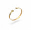 Bracelet Bracelet jonc vintage 3 ors et diamants 58 Facettes