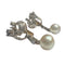 Boucles d'oreilles BOUCLES D'OREILLES DESIGN ART DÉCO PÉRIODE 1930-1935 en OR 18 KT et PLATINE avec DIAMANTS et PERLES 58 Facettes Q162B