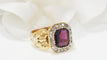 Bague 50 Bague En Or Jaune, Grenat Et diamants taille rose 58 Facettes 30602