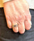 Bague 54 Bague vintage en or 18 carats diamants 8/8 et saphir 58 Facettes