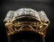 Bague 50.5 Bague Tank d'époque 1940/50 deux ors diamants 58 Facettes