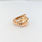 Bague florale en or rose