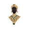 Broche Broche G.NARDI, "Moretto", or jaune, émeraudes, ébène. 58 Facettes 34877