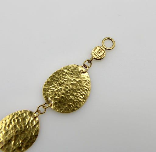 24K Gold Gurhan Lush Collection Hand-Hammered Disc Bracelet 58 Facettes A2006P