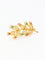 Broche GUBELIN Broche feuille or rubis émeraudes 58 Facettes 1126.1