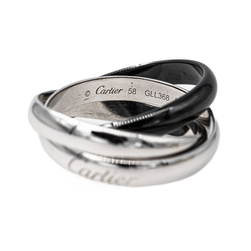 Bague 58 Cartier Bague Trinity Or blanc Céramique 58 Facettes 3500510CN