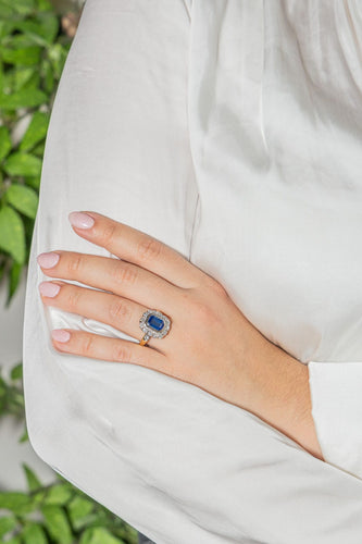 Bague 54 Bague Pompadour Or blanc Saphir 58 Facettes 3502955CN