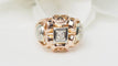 Bague 51 Bague Tank en or bicolore et diamants 58 Facettes 32708