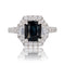 Bague 53 Bague diamants et saphir bleu intense 58 Facettes 24-155