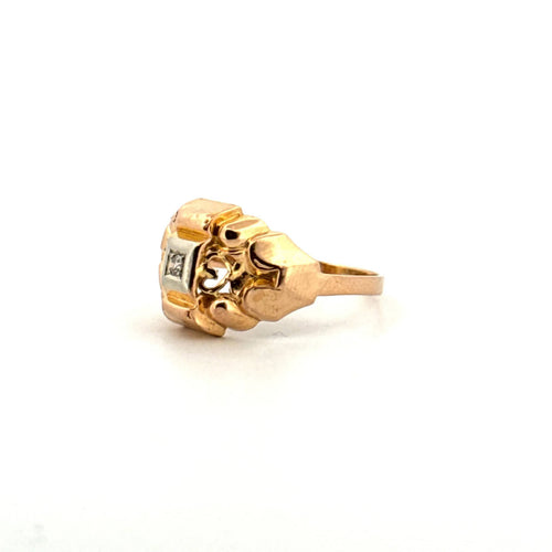 Bague 59 Bague Tank Or Jaune 18k & Diamant 58 Facettes 65-GS35530