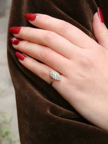 Bague 46 Bague marquise ancienne diamants taille rose 58 Facettes J313