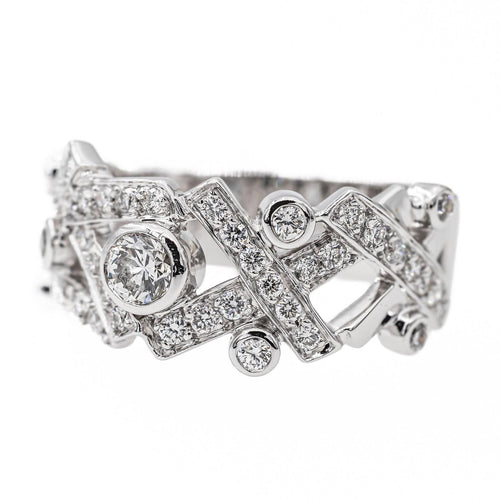 Bague 52 Chanel Bague Cristaux glacés Or blanc Diamant 58 Facettes 3051495CN