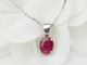 Collier Collier solitaire en or blanc et rubis 2,12ct 58 Facettes 20021