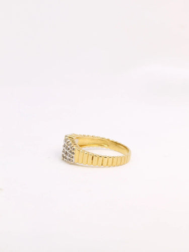 Bague 53 Bague vintage or godronné diamants 0,6 ct 58 Facettes J316