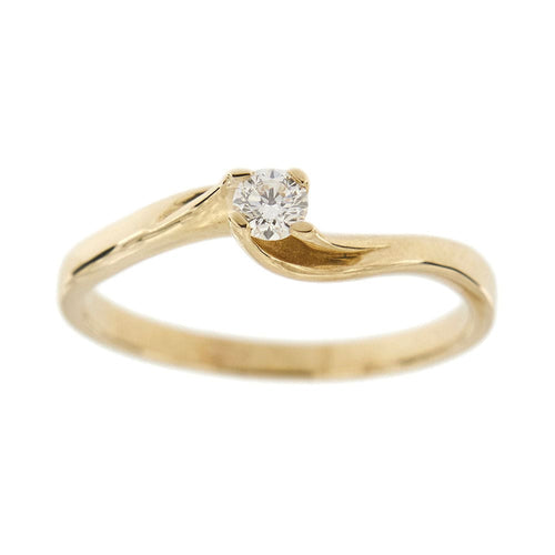 Bague 56 Bague solitaire contrariée avec diamant 58 Facettes 35102