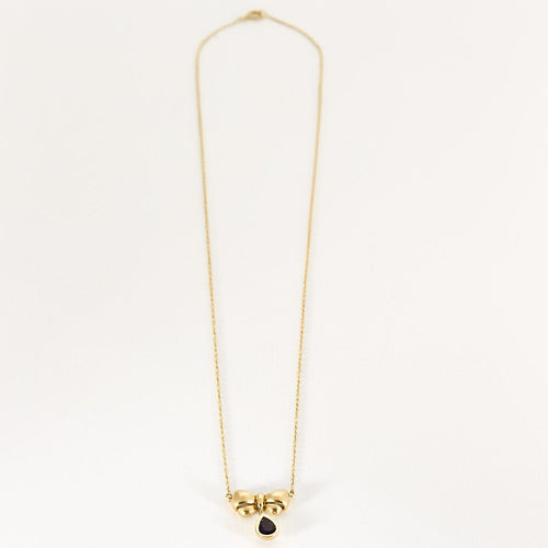 Collier en or jaune et améthyste
