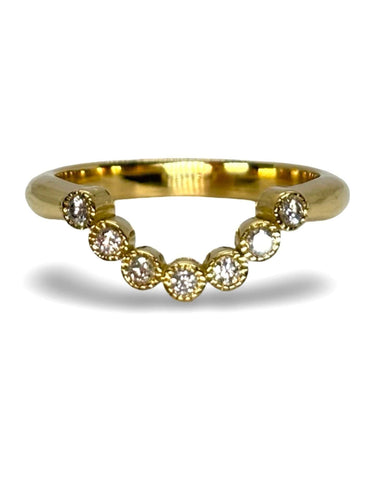 Bague or jaune et diamants 0,35 ct