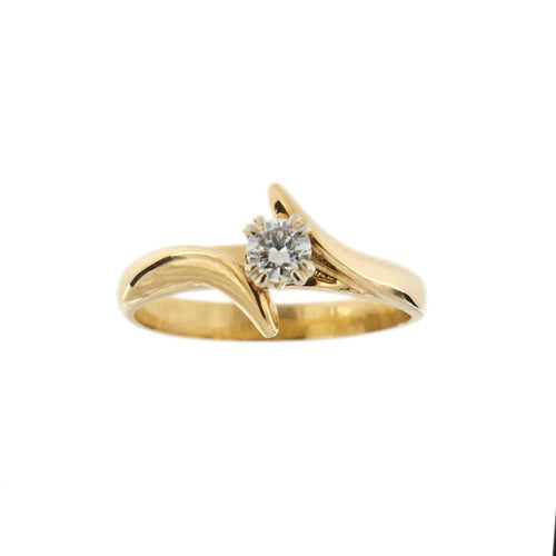 Bague Bague solitaire contrariée avec diamant 0,30 ct 58 Facettes 31425
