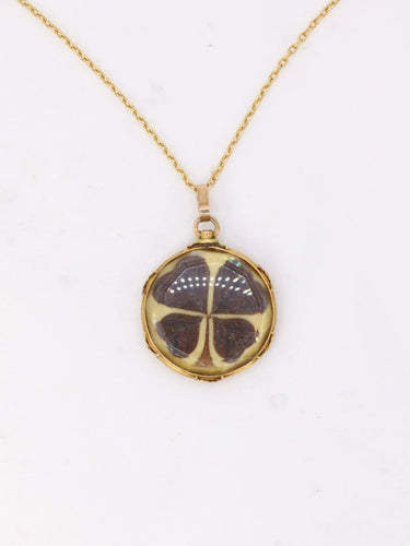 Pendentif Pendentif de sentiment victorien en or et cheveux, 19ème siècle 58 Facettes 962