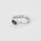 Bague 53 Bague or gris et améthyste 58 Facettes BIA09142