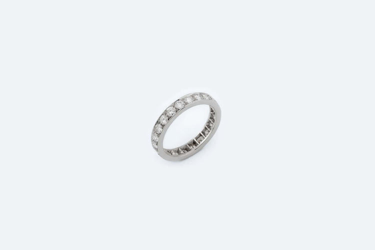 Bague 7 / Oro Bianco Girodito in oro bianco con diamanti 58 Facettes ANL648