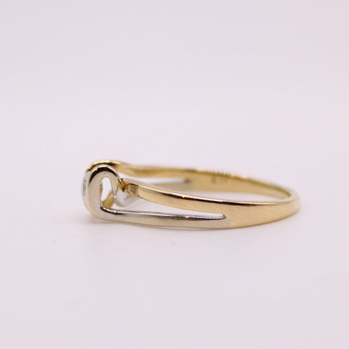 Bague 52 Solitaire deux ors et diamant 58 Facettes