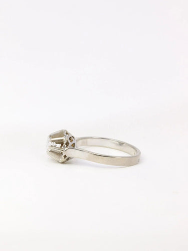 Bague 51 Solitaire ancien en or et diamant 0,30 carats 58 Facettes J36