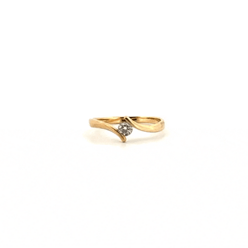 Bague 55 Solitaire or jaune et diamant 58 Facettes 64-GS35885-1