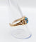 Bague 60.5 Bague victorienne or jaune, trèfle à quatre feuilles et émail bleu (circa 1890) 58 Facettes A05633