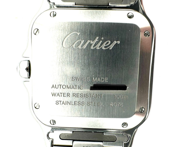Montre CARTIER. Montre "Santos", acier, mouvement automatique (réf.4075) 58 Facettes